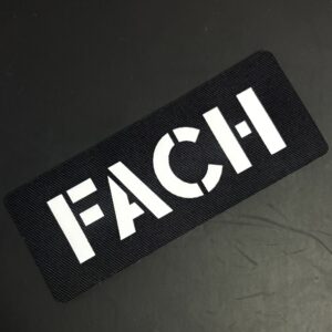 Parche fach negro corte láser